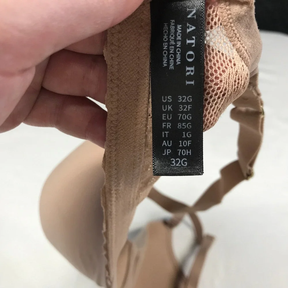 Natori Pure Luxe Full Coverage Contour Underwire Bra Tan Nude 32G 721154